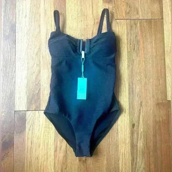 NWT Sea Level Women’s Spinnaker U Bar Bandeau One Piece Swimsuit Sz 4‎ Beach - Picture 7 of 15